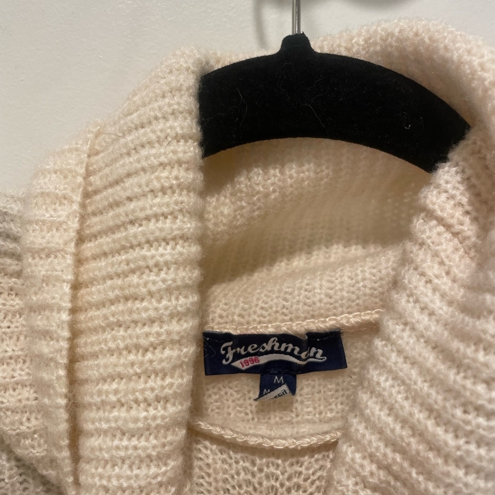 Cropped cream turtleneck sweater size medium